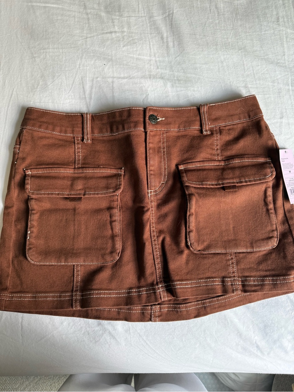 Target Brown Mini Skirt with Front Pockets